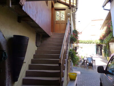 Steps to our apartment.