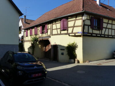 Our car & home in Beblenheim.