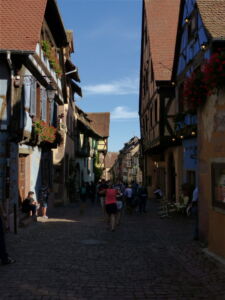 Riquewihr street scene.