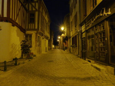 Empty streets at night