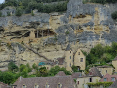 Built right into the cliffs