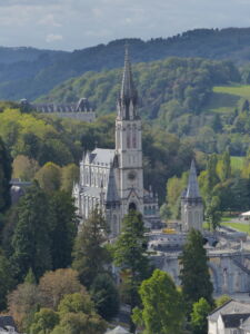 Lourdes Sanctuary from the castle