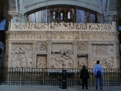 Ornate carved screen