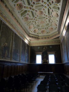 Carved wooden ceiling