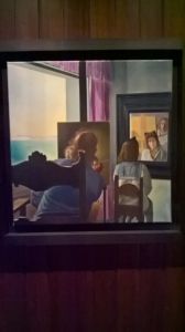 Dali painting Gala from behind