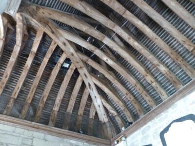 Cloister aisle timber roof.