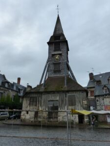 The wooden clock tower.