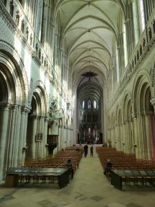 View down nave to alter.